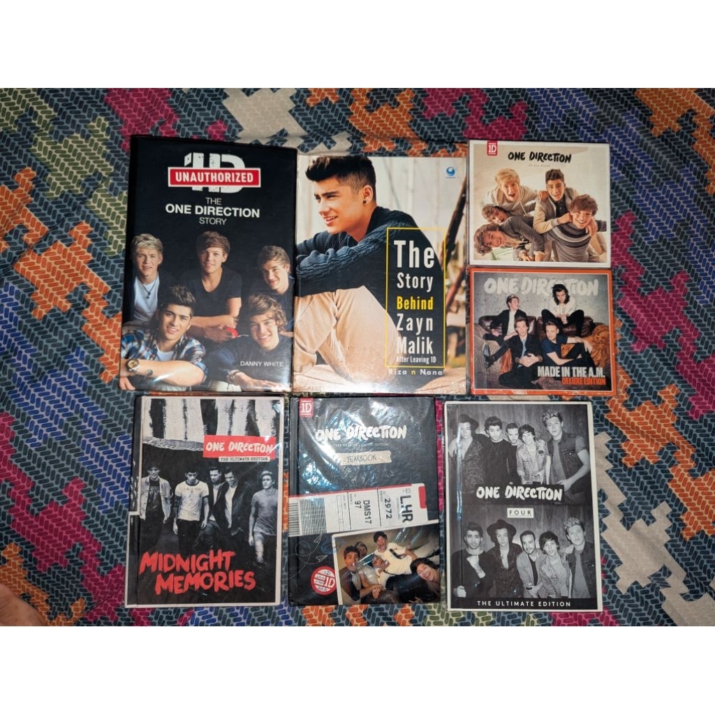 ALBUM ONE DIRECTION + BUKU ONE DIRECTION BUNDLING TAKE ALL // UP ALL NIGHT TAKE ME HOME MIDNIGHT MEM