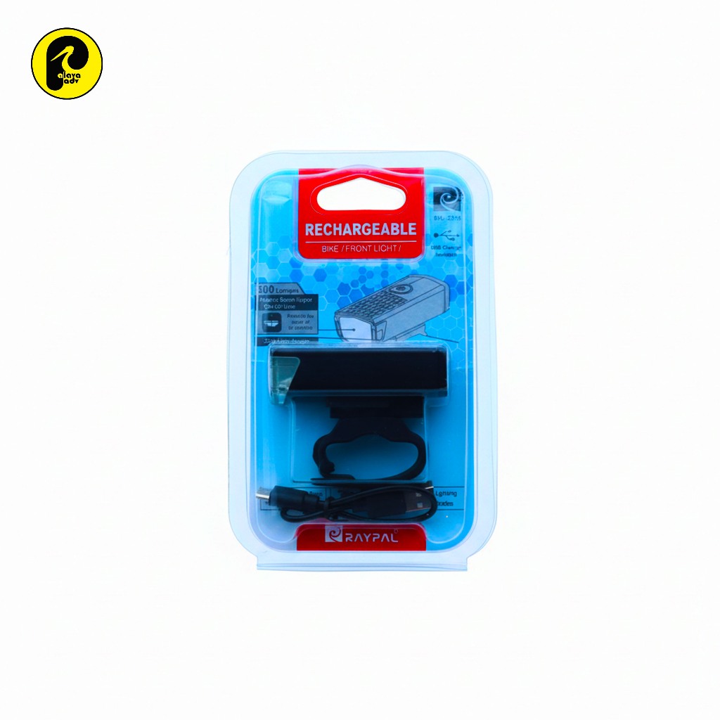 RAYPAL Lampu Sepeda LED USB Rechargeable Waterproof - RPL2255 senter sepeda