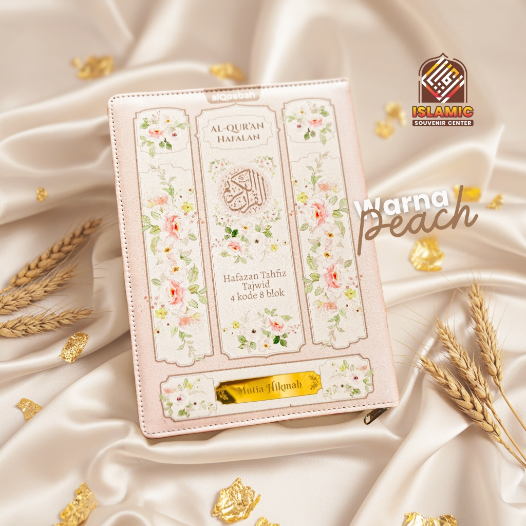Alquran Custom Nama Model Floral Zipper (Resleting) Fitur Terjemahan Perkata Metode Hafalan 8 Blok W