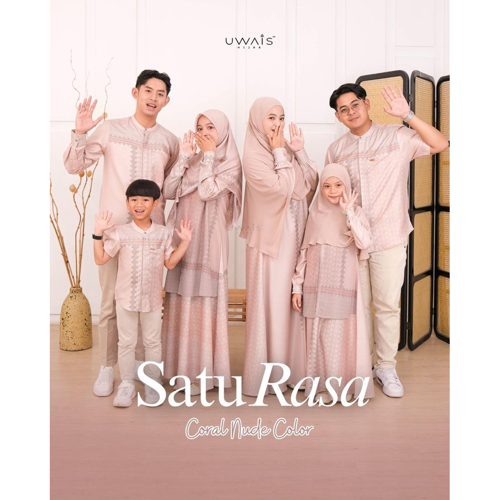 Readystock, Coral Nude, sarimbit Uwais Hijab, Satu Rasa, original