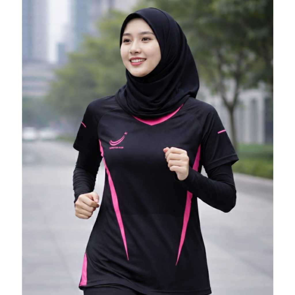 Pakaian Atasan Jersey Jersy Jersi sport Baju kaos olahraga senam aerobic erobik GYm Bola volly voli 