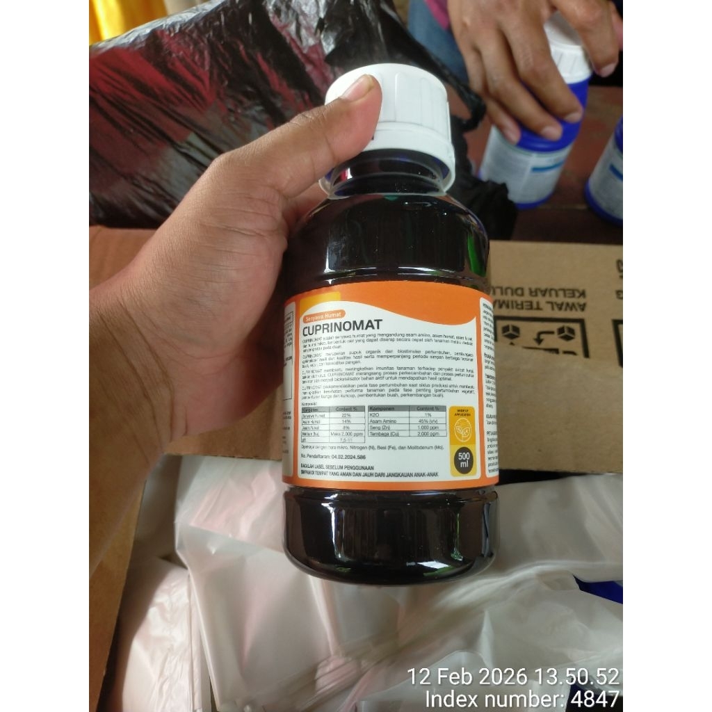Nutrisi tanaman Cuprinomat syngenta, asam humat, asam fulvat, asam amino, nutrisi tanaman