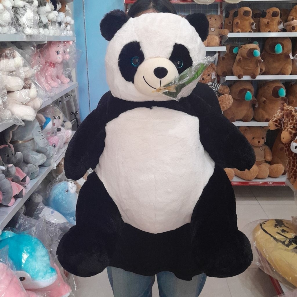 Boneka Panda Daun Besar Jumbo Lucu