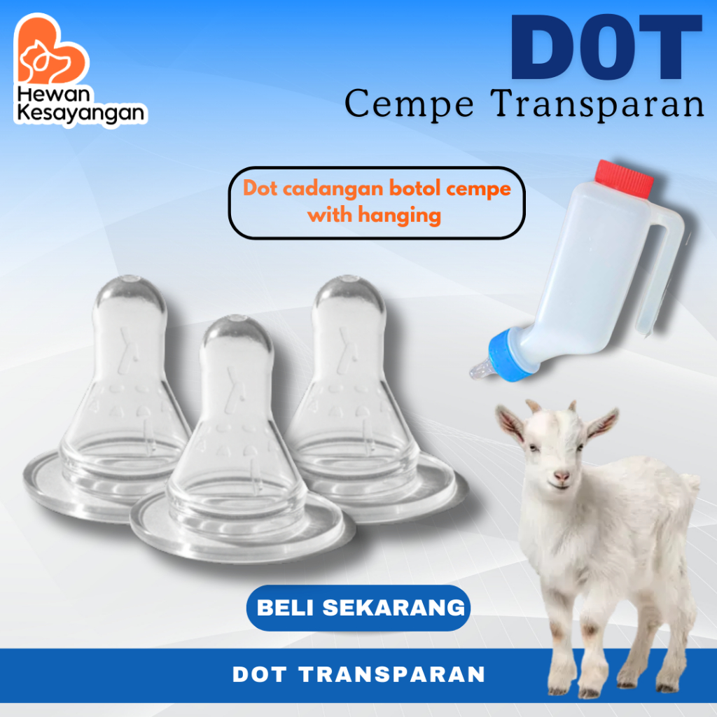Dot Cempe Kambing Domba Dot Susu Silicone Bening