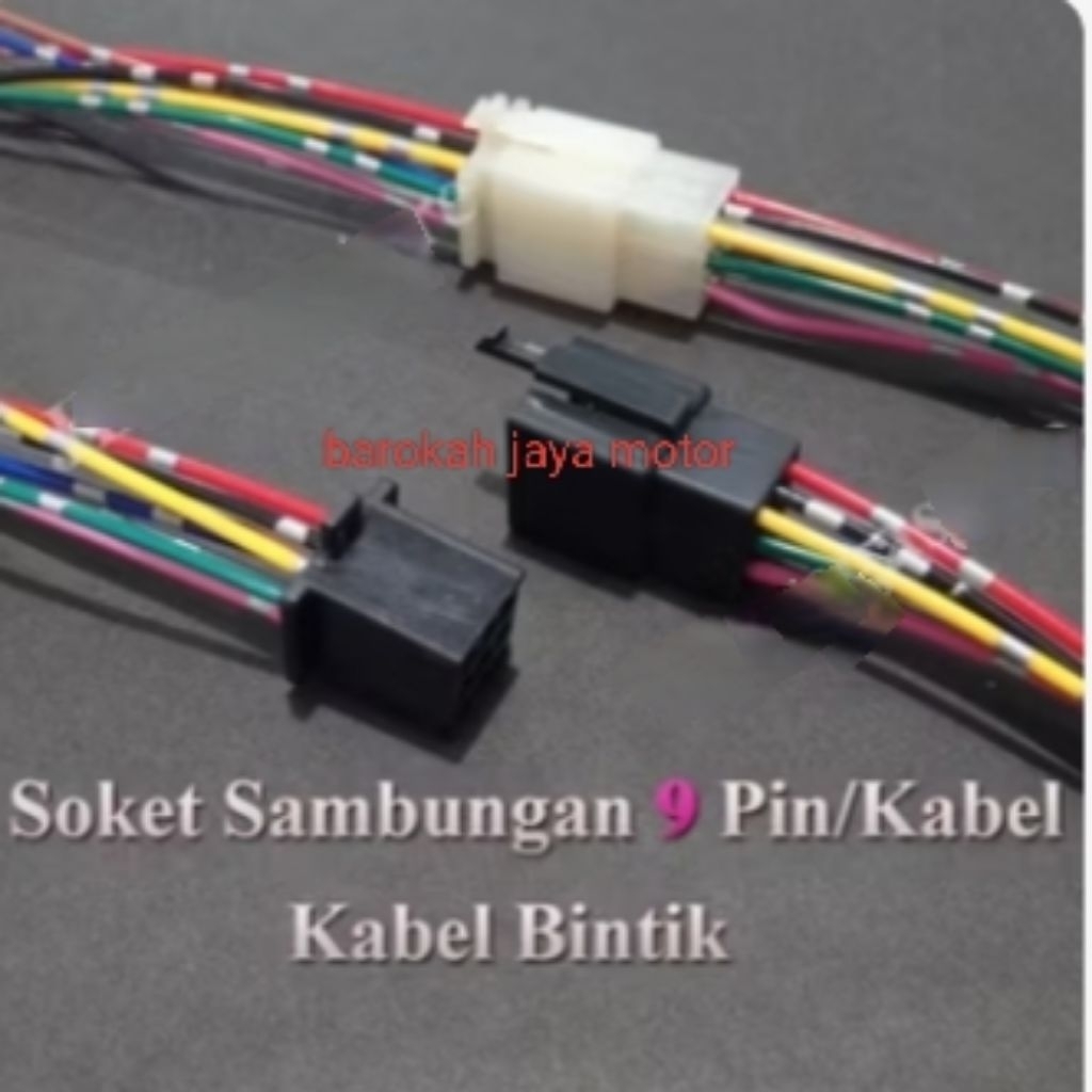 Soket Sambungan Kabel 9 Pin / Soket Konektor Kabel 9 Pin - KABEL BINTIK