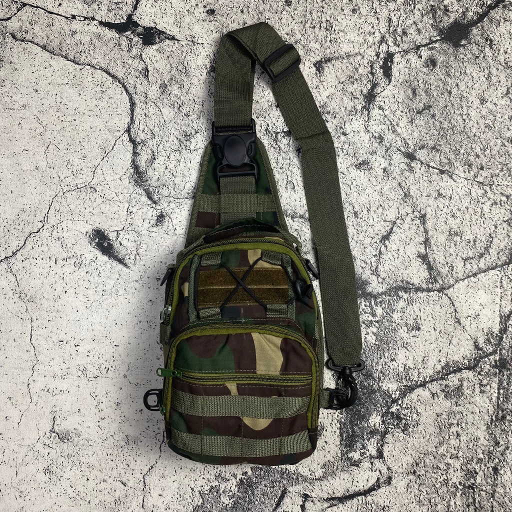 Tas SLINGBAG Tactical Tas Slempang Army Loreng US Tactical Tas Waistbag Army Lokal