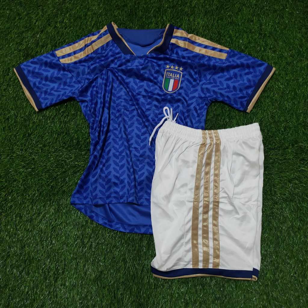 Jersey Baju Bola Anak Italy Italia Home Kids 2026 World Cup Grade Ori Co