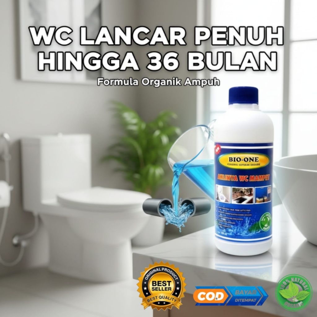 (500ml) Obat WC Mampet Organik l Probiotik Pengurai Tinja & Limbah Domestik - Bio One