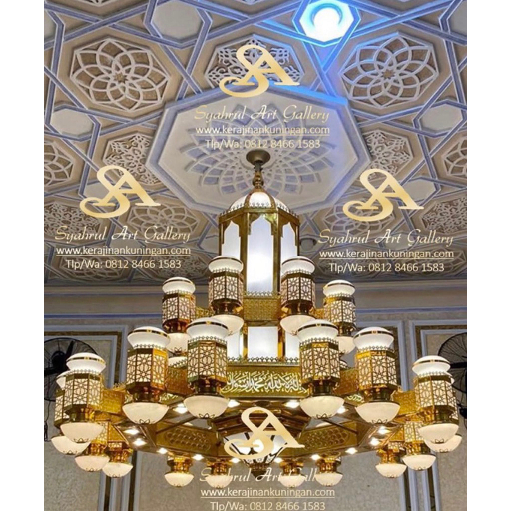 Lampu Masjid - Lampu Mushola - Replika Lampu Nabawi - Lampu Masjid Bagus - Lampu Gantung Mushola-Lam