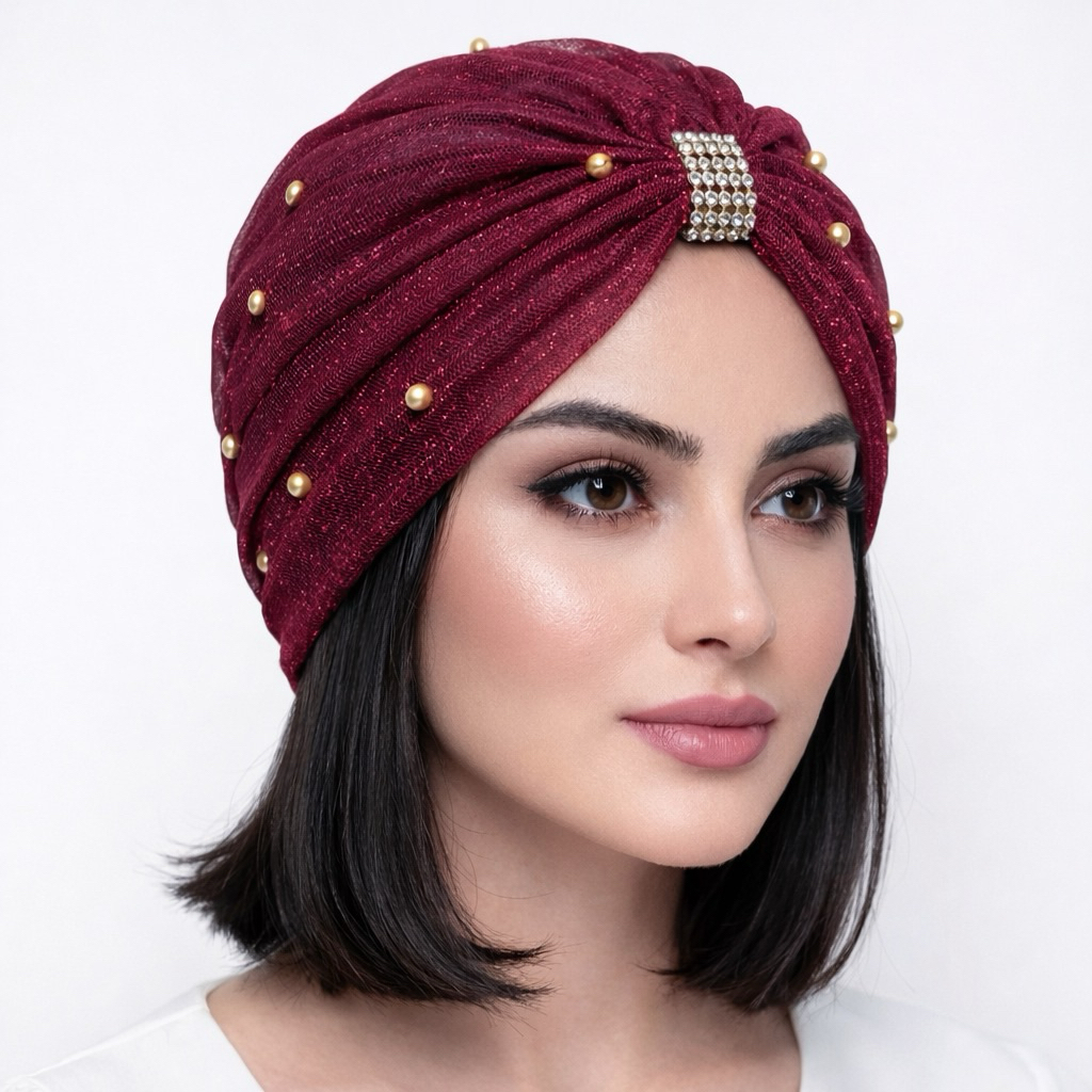 Turban instan Dewasa Tile Glitter