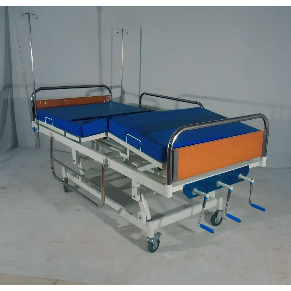 Bed pasien pollywood 3 crank / Bed pasien / Tempat tidur pasien /Bed pasien 3 engkol
