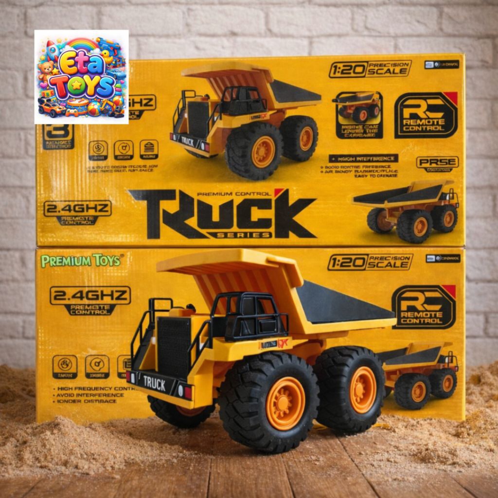 Mainan truk kontruksi remote control ukuran besar / mainan truk remot 2,4 ghz
