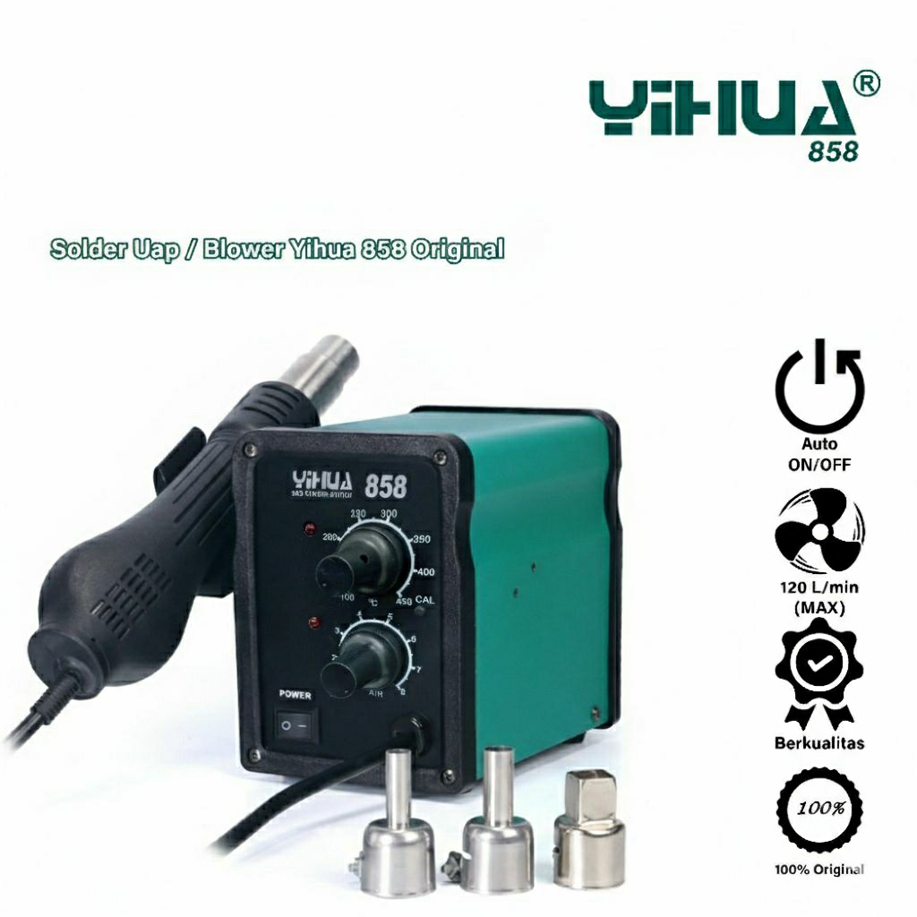 YIHUA 858 Blower - Solder Uap  - Blower Uap - SMD Hot Air - Solder Uap Analog Original