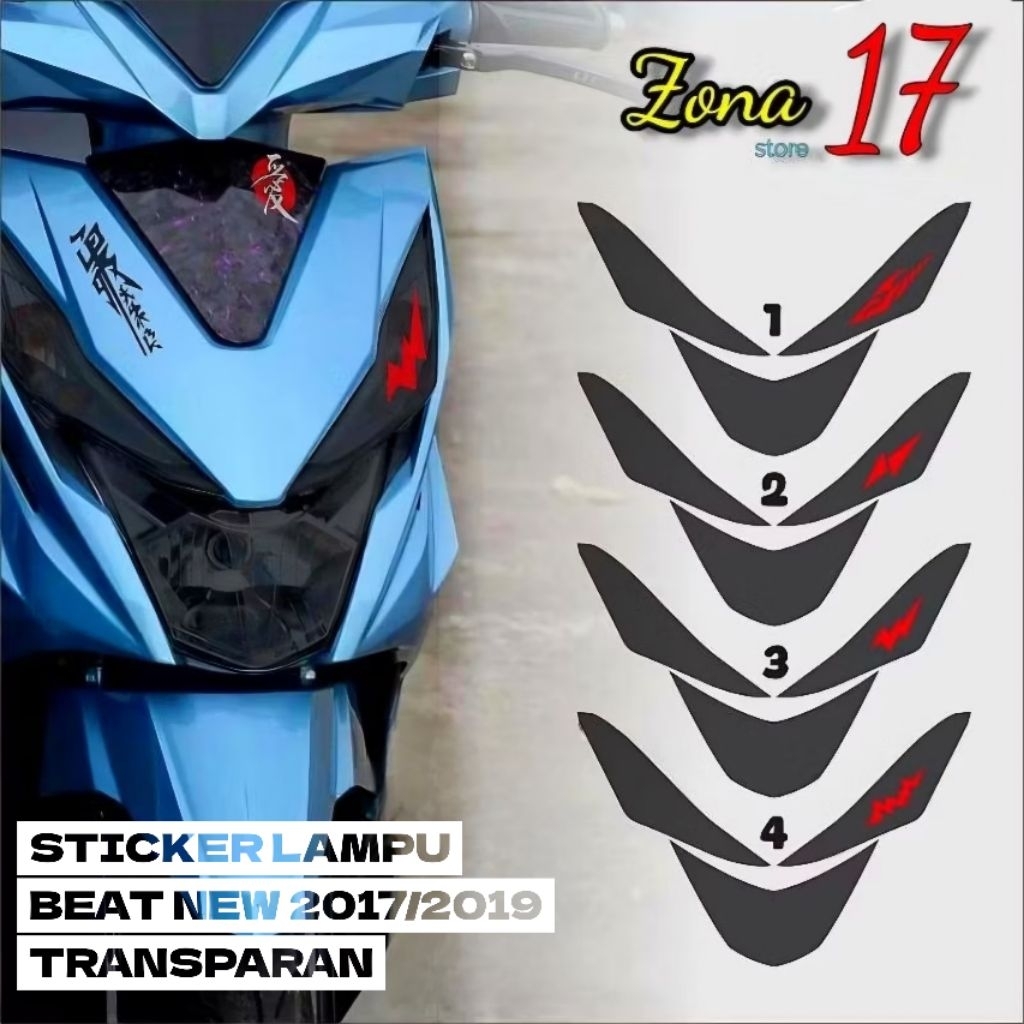 Sticker lampu beat new 2017-2019 New Variasi model