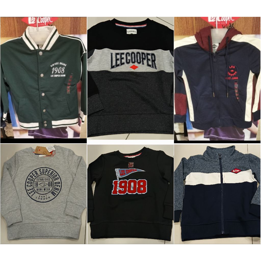 NEW ARRIVAL // jaket sweater anak laki-laki usia 4-14 tahun lee cooper kids