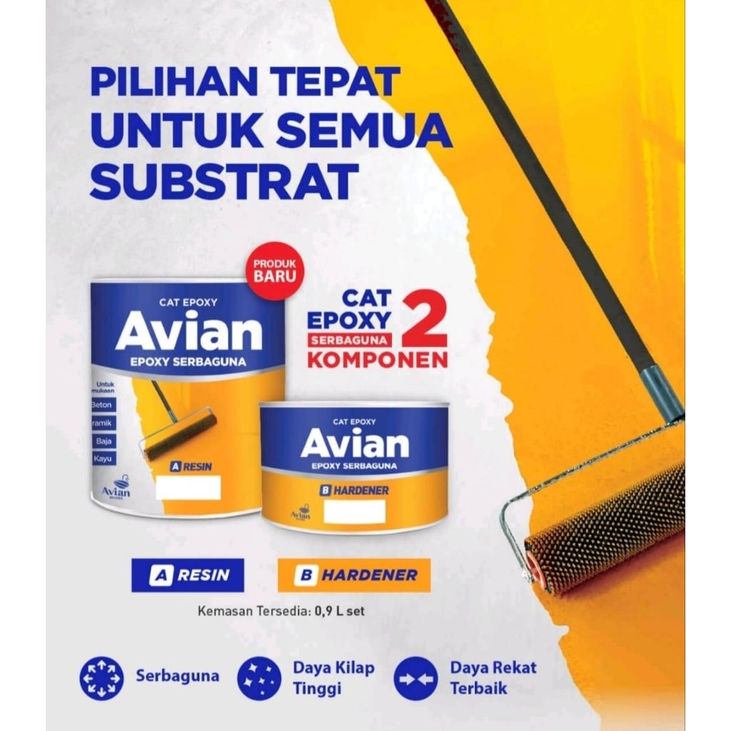 Upox Avian cat epoxy lantai 2 komponen,Avian epoxy lantai 2 komponen,Avian cat epoxy serba guna 2 ko
