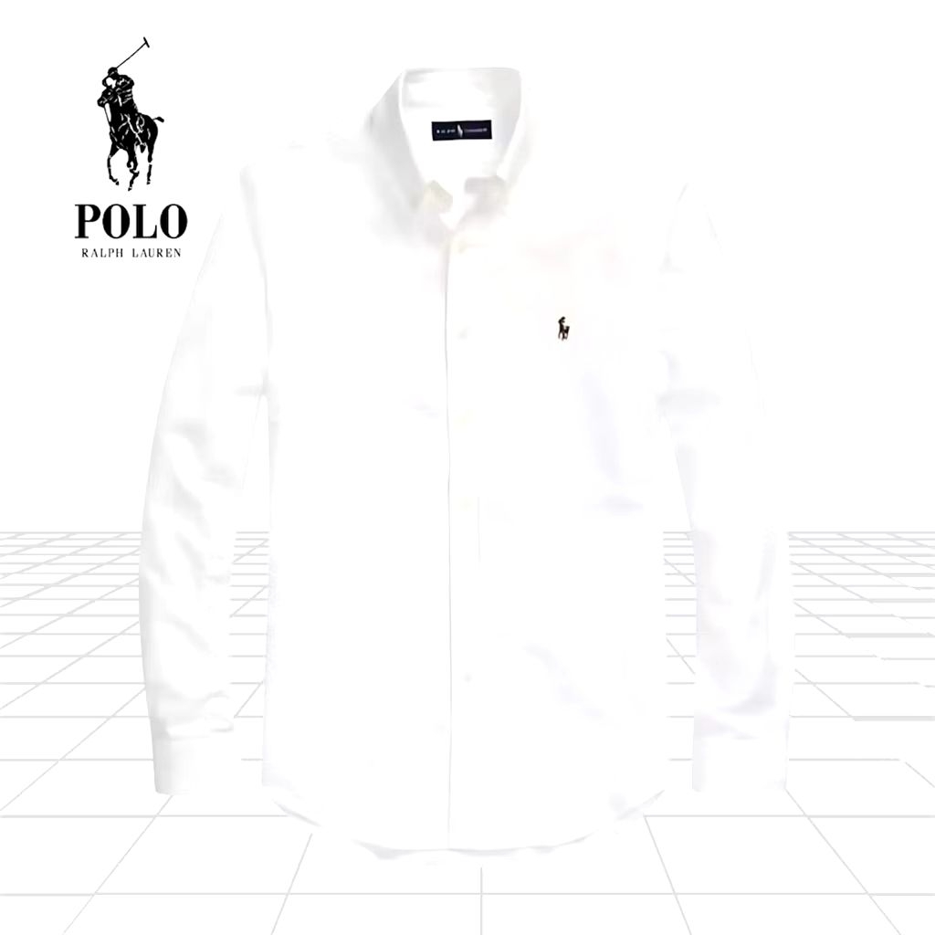 Kemeja Polos Pria | Kemeja Lengan Panjang Polo's Raph Lauren | Kemeja Kantoran Catun Ori