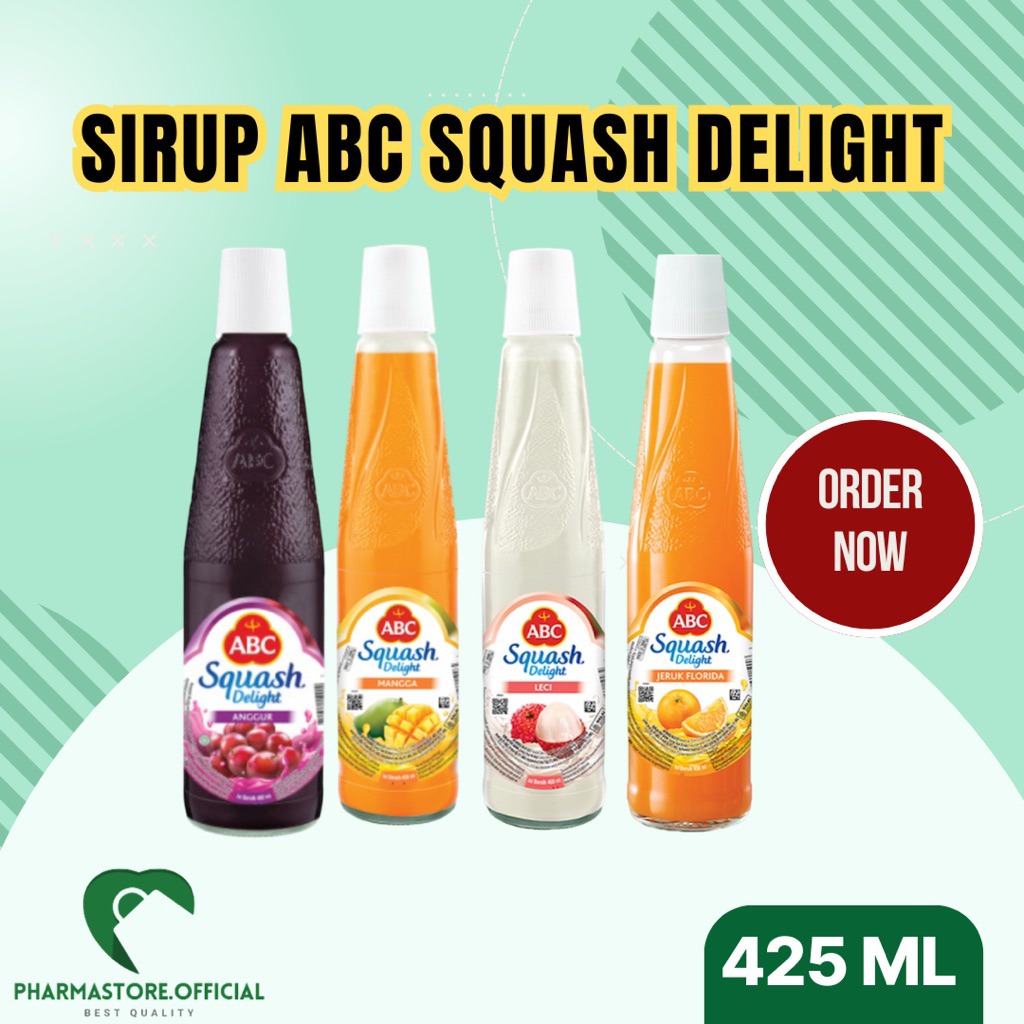 SIRUP ABC SQUASH TEBUS MURAH |ORIGINAL 100% |COCOPANDAN, MELON, JERUK, VANILLA, MOKA