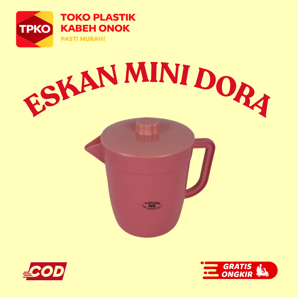 Eskan Plastik mini Dora - Warna Pink