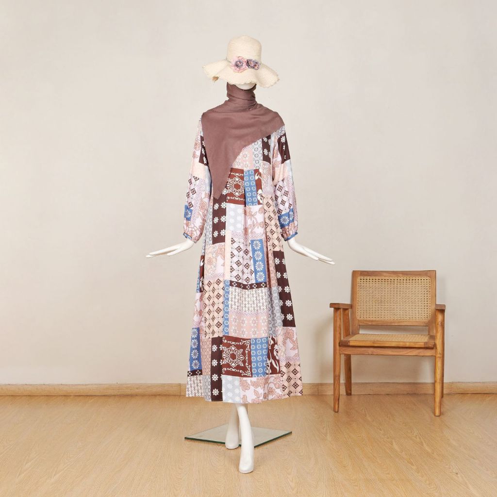 Nvfastore - Gamis bahan maxmara premium motif terbaru gamis jumbo Ld 120