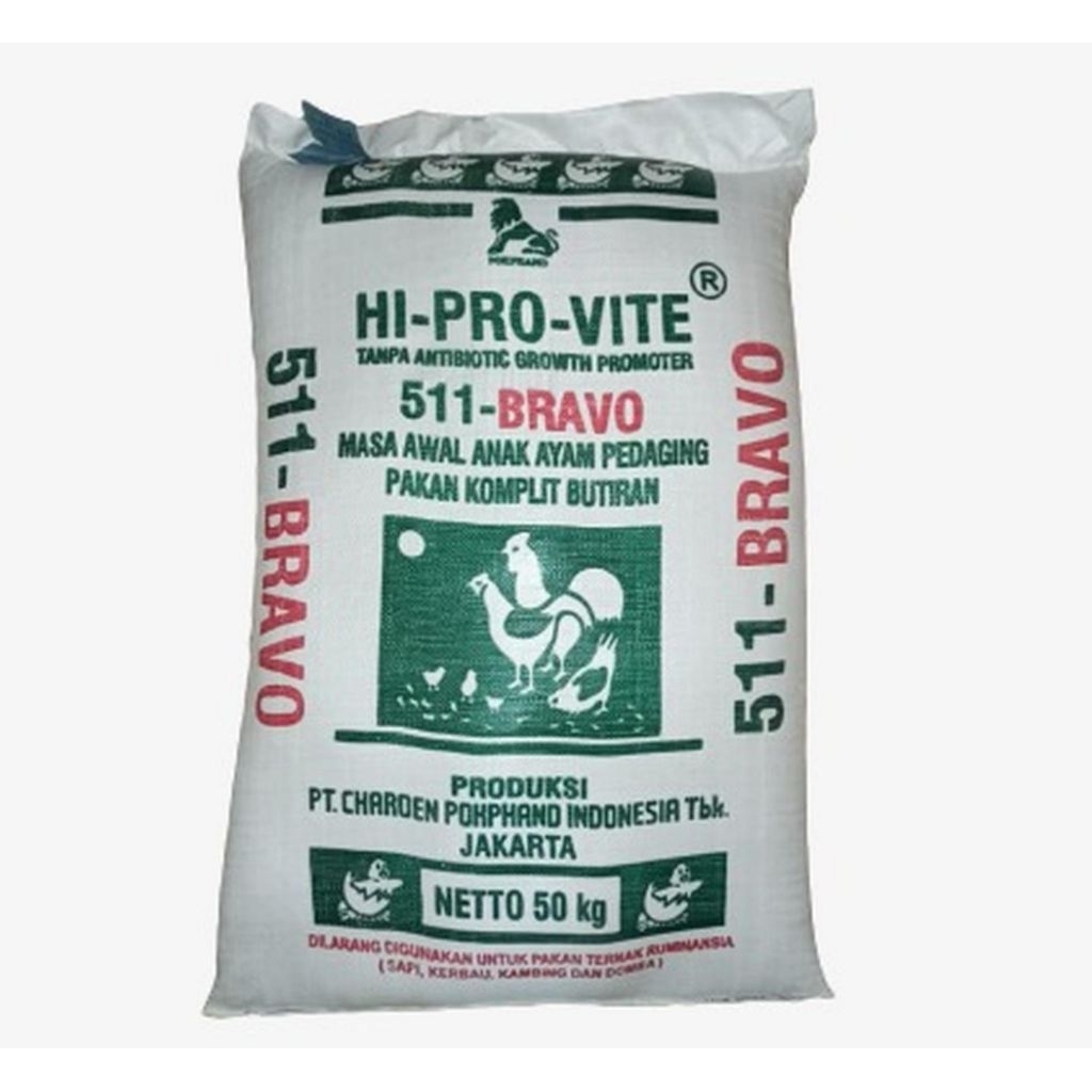 Pur ayam Bravo 511, pakan ayam 1kg repack