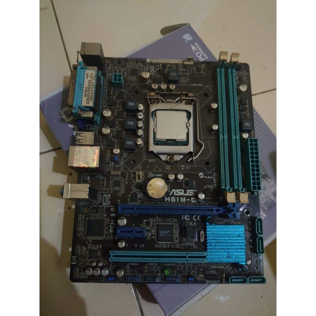 PAKET MOTHERBOARD ASUS H61 M-C dan PROCCESSOR i5 3470 LGA 1155