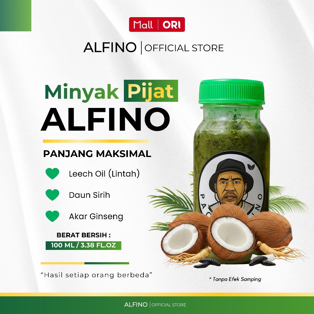 ALVINO Minyak Daun Bungkus Alvino Biak Papua Original / Minyak Oles Alfino Asli 100ML