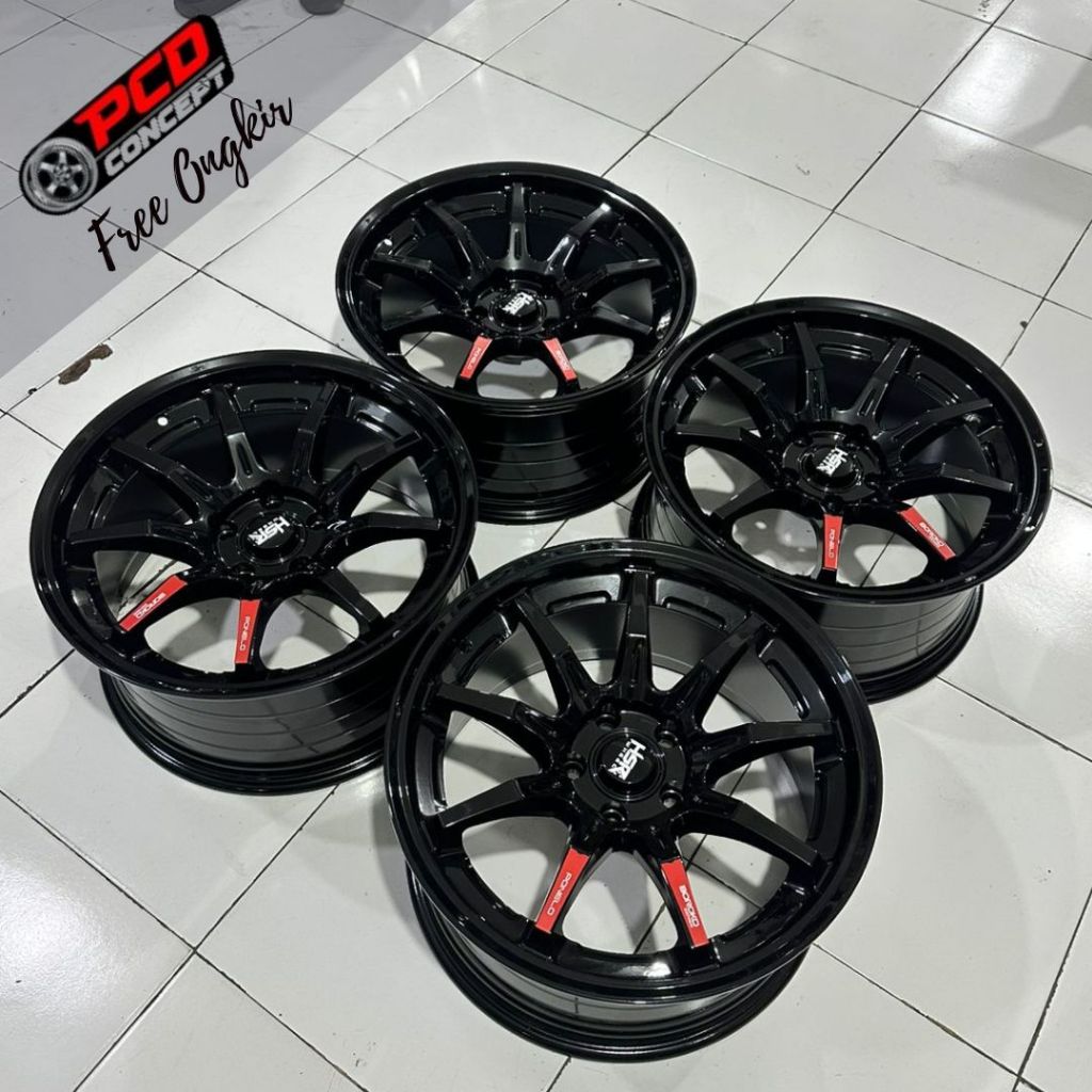 VELG MOBIL SPEK INNOVA REBORN PONELO HSR R18X9 H5X114,3 ET22 RADIANT BLACK TERLARIS  PAS RATA BODI U