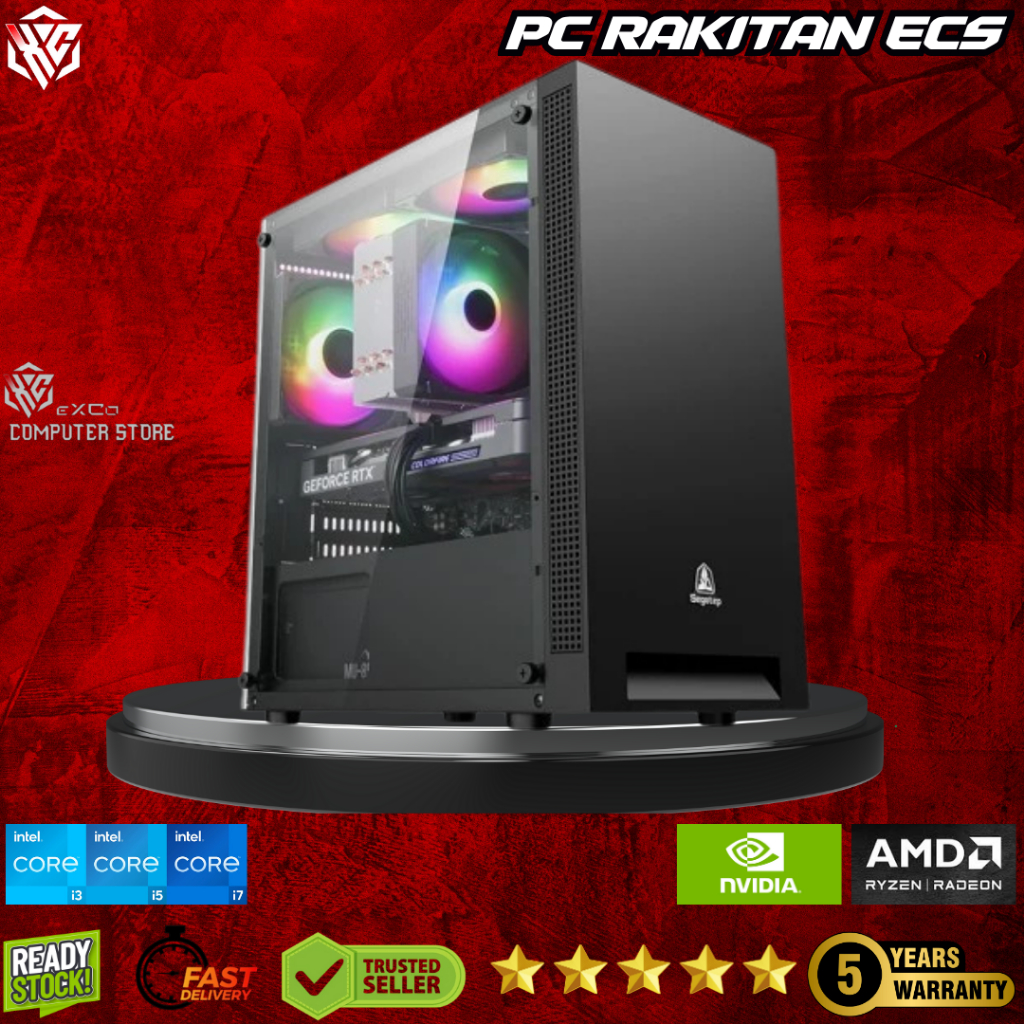 PC Budget 3 Jutaan Terlaris | i7 RAM 8GB VGA 4GB SSD 128GB HDD 500GB | ECS PRIME
