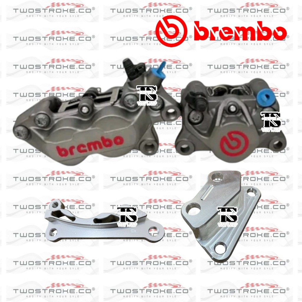 Kaliper 4 Piston 2 Piston Brembo Grey Red Logo Yamaha Nmax Turbo Nmax New Original / Kaliper 4 Pisto