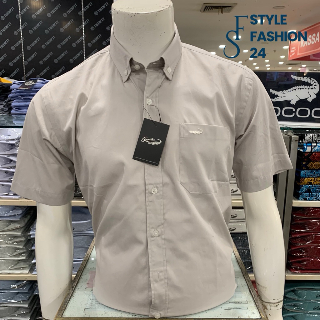 CROCODILE KEMEJA PRIA LENGAN PENDEK POLOS 07-0129-0001-29