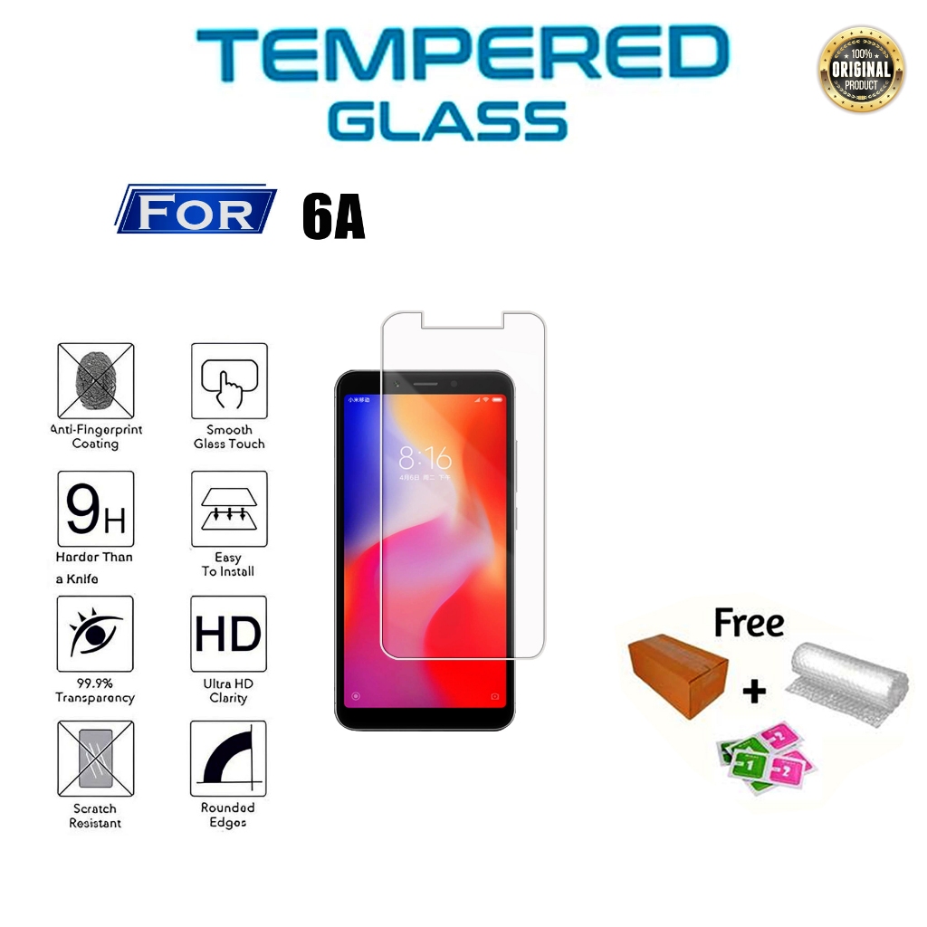 Tempered Glass Clear For Xiaomi Redmi 6A - Anti Gores Hp - Pelindung Layar Hp - Tempered Glass kaca 