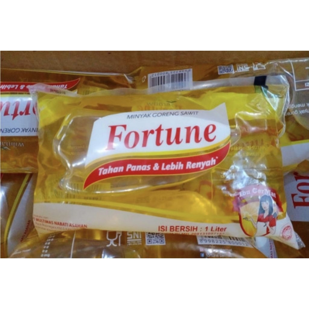 minyak fortune 1 liter kemasan bantal