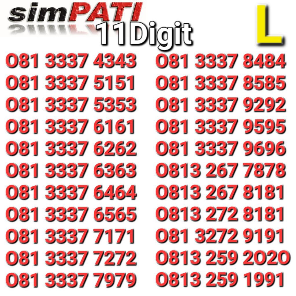 NOMOR SIMPATI 11DIGIT ABAB