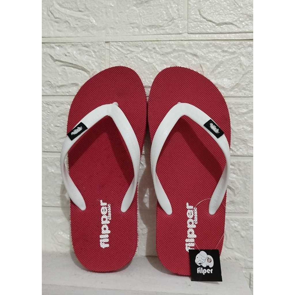 Sandal Fillper Tali Putih Sandal Jepit Pria Dewasa
