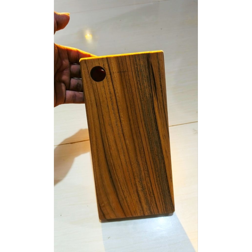 Talenan kayu jati asli 25cm x 12cm x 1.8cm kayu solid tanpa sambungan