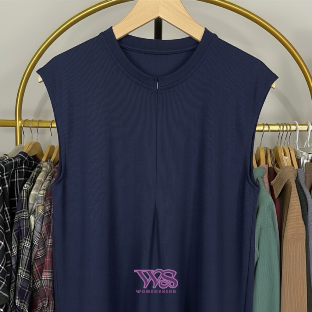 DRESS KNIT / INNER DRESS BUMIL / INNER RAJUT TANPA LENGAN WOMENSHION