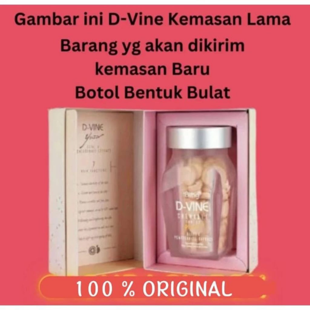 DVine Collagen 30&60 Butir - Ecer Asli Original, Membantu Mencerahkan Kulit Original
