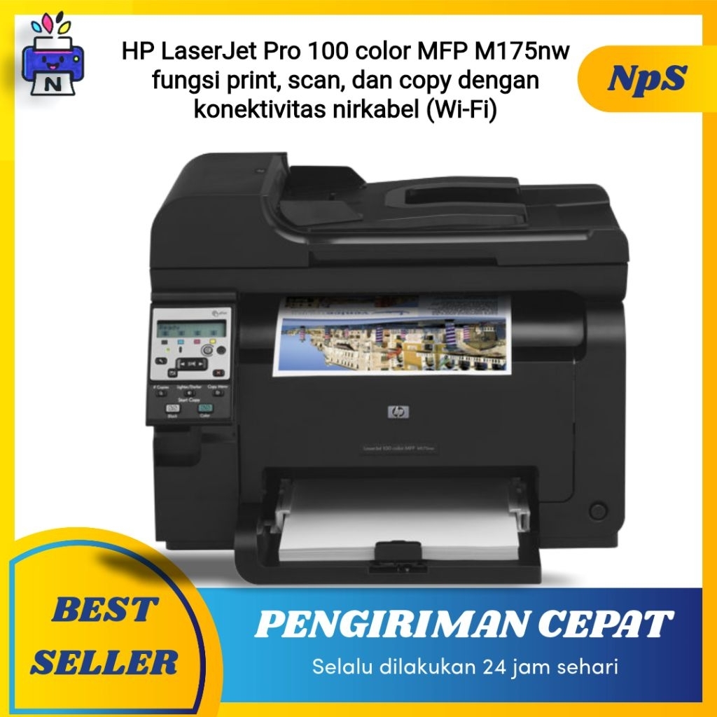 Printer multifungsi berwarna HP LaserJet Pro 100 color MFP M175nw wifi