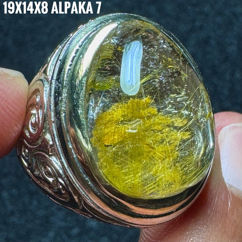 Cincin Batu Akik Natural Kecubung Karang