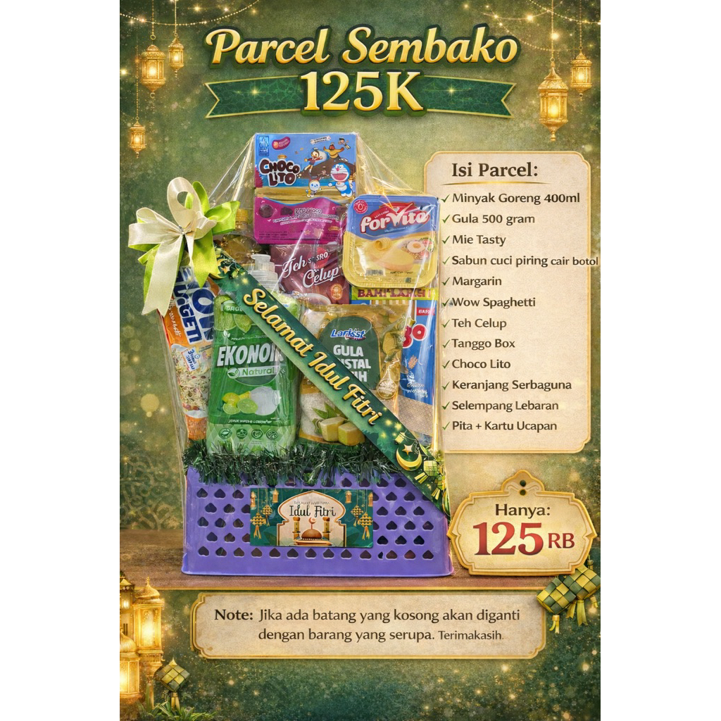 Hampers Parcel Lebaran Sembako 100ribuan