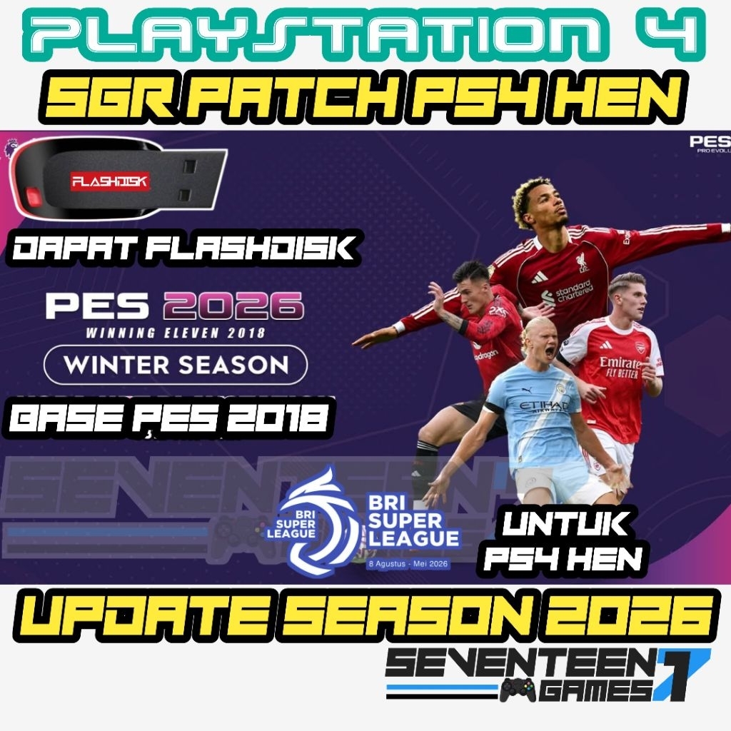 SGR Patch PES 2018 Untuk Ps4 Hen Update Terbaru