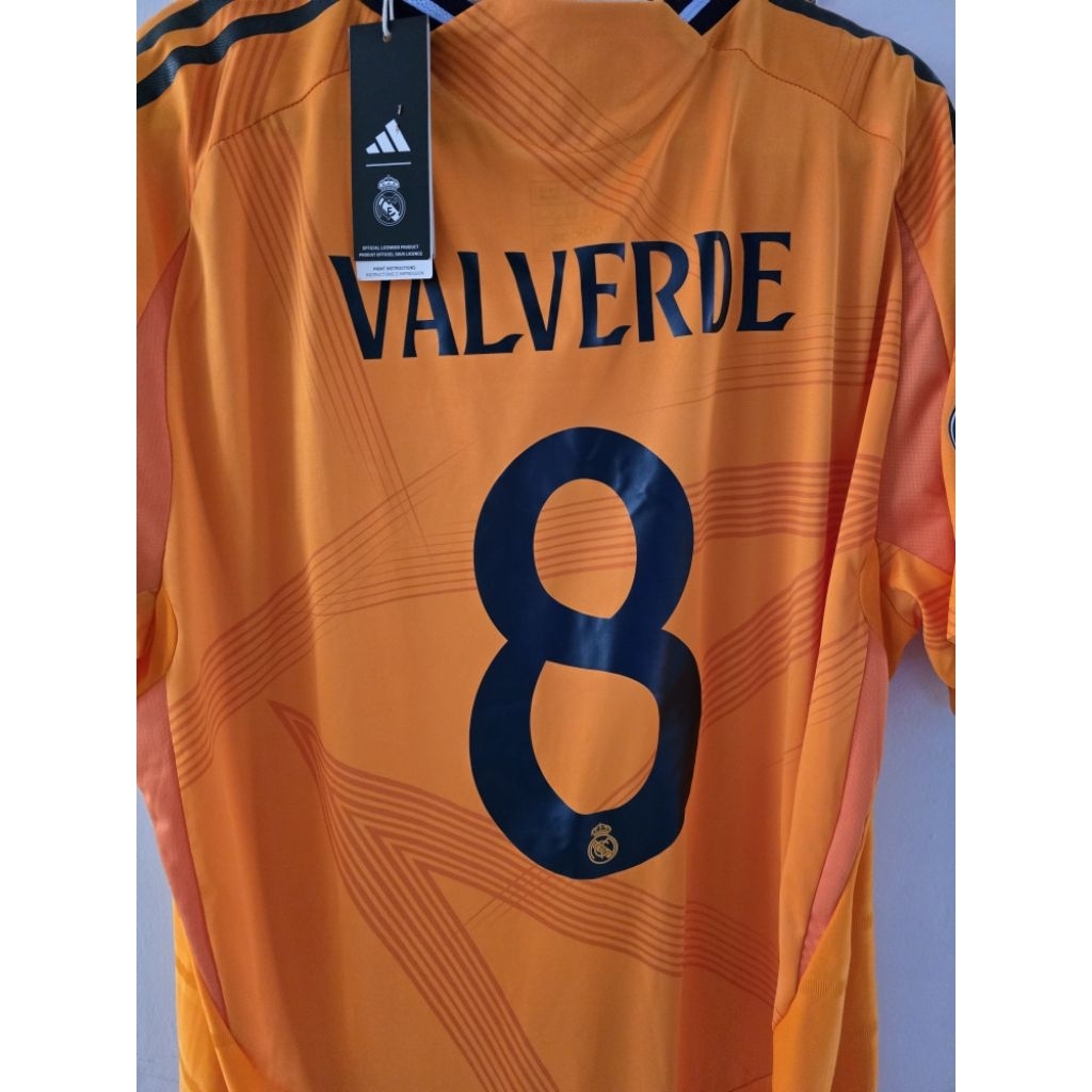 Adidas Real Madrid 24/25 Away Valverde Original Name Set Authentic Jersey/Player Issue BNWT