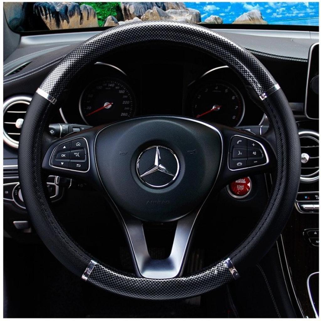 Toyota Avanza Hybrid Setir Mobil Wood Kulit Stir Cover Anti Slip