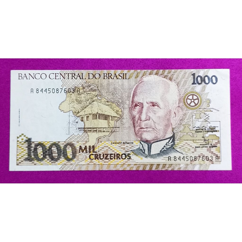 UANG KERTAS BRASIL 1OOO CRUZEIROS