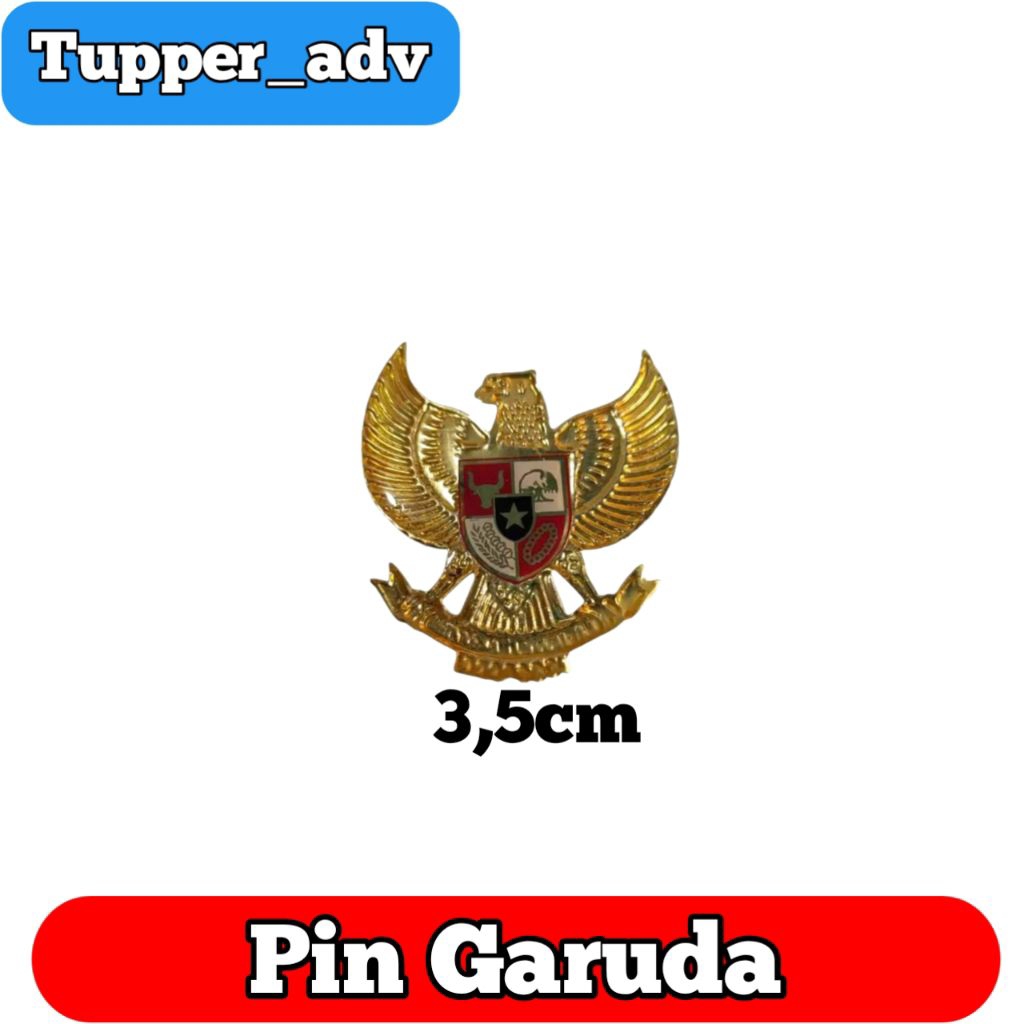 Pin Bros Garuda Resin Ukuran 3,5cm / Pin Paskibra / Pin Bros Garuda Fiber Lapis Resin
