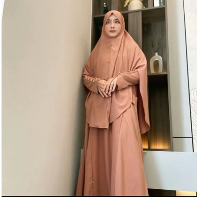 Gamis syar’i Anti uv jilbab bandana (free cadar)