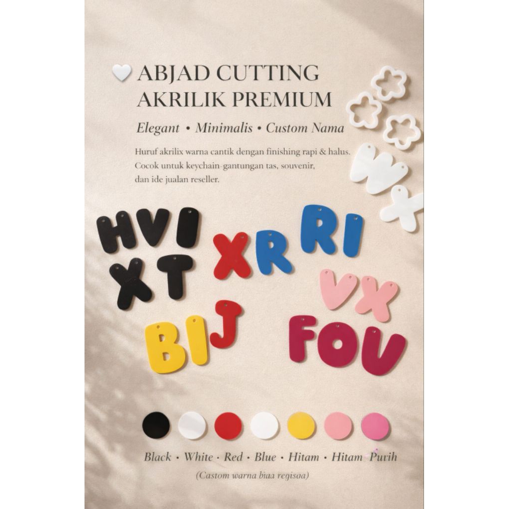 Huruf akrilik | Akrilik cutting | Angka akrilik - VJCUT