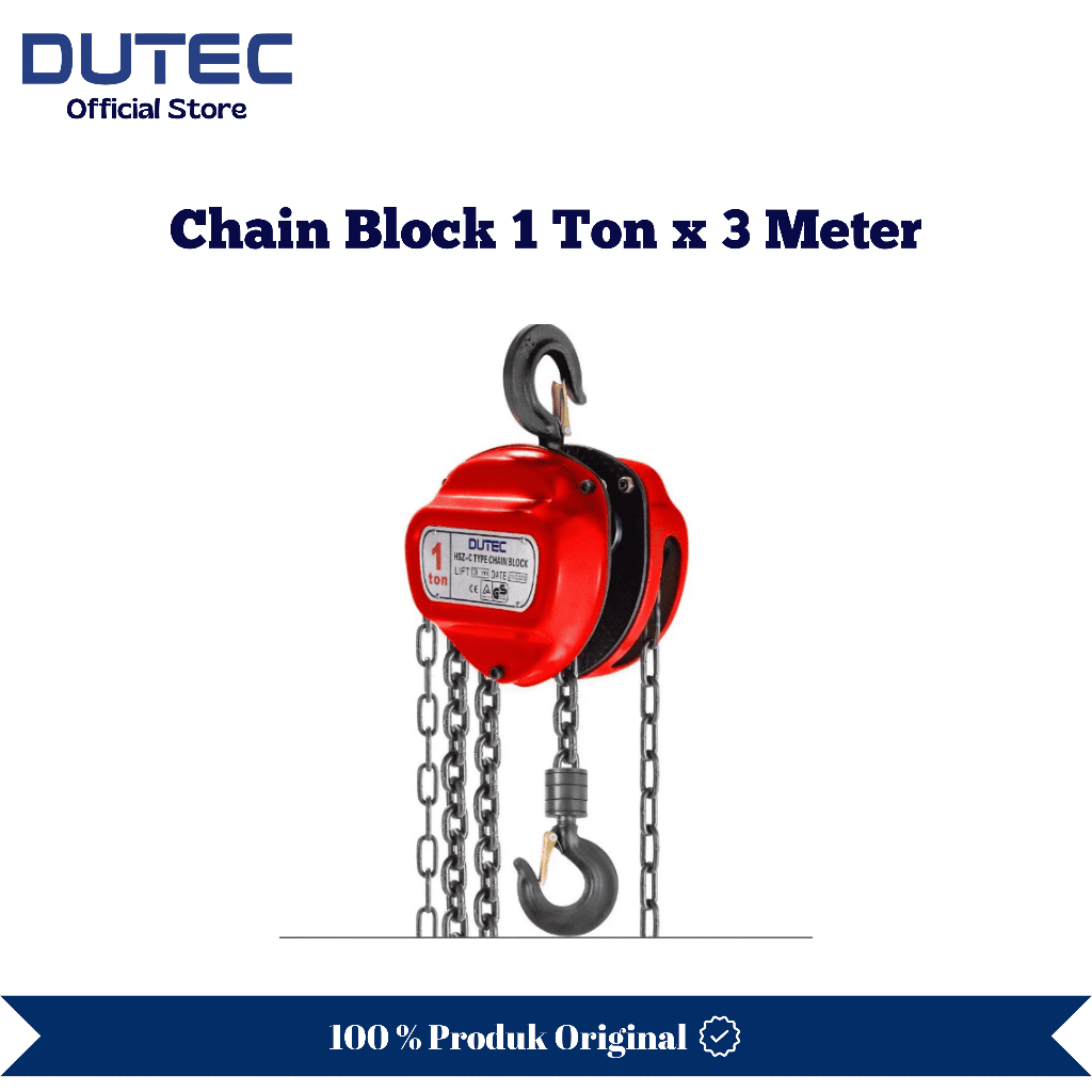 DUTEC Chain Block / Takel / Katrol 3 Ton x 10 Meter