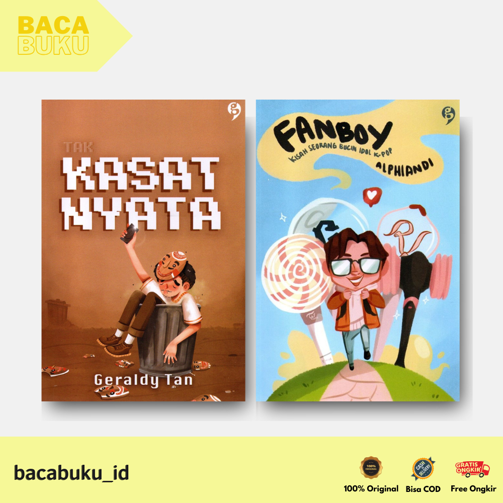 (ORIGINAL BOOK) NOVEL KASAT NYATA & NOVEL FANBOY By Geraldy Tan & Alphiandi - GagasMedia